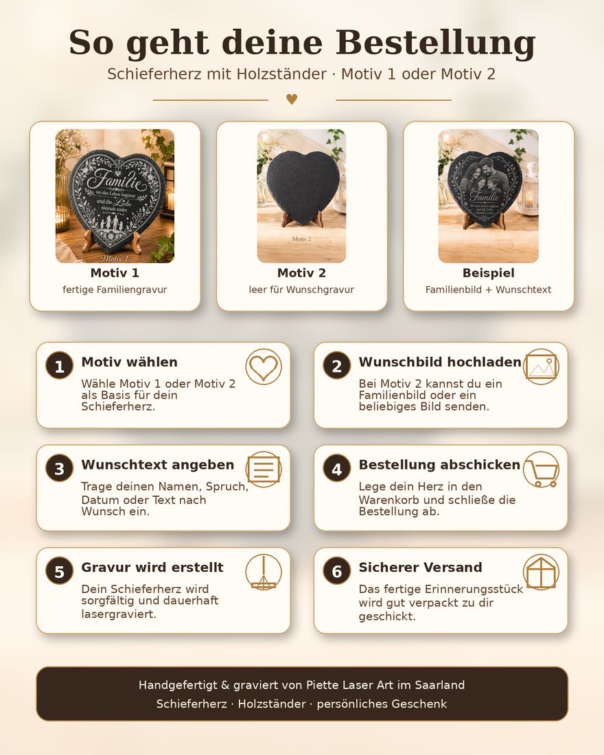 Schieferherz mit Foto-Gravur – personalisiertes Geschenk