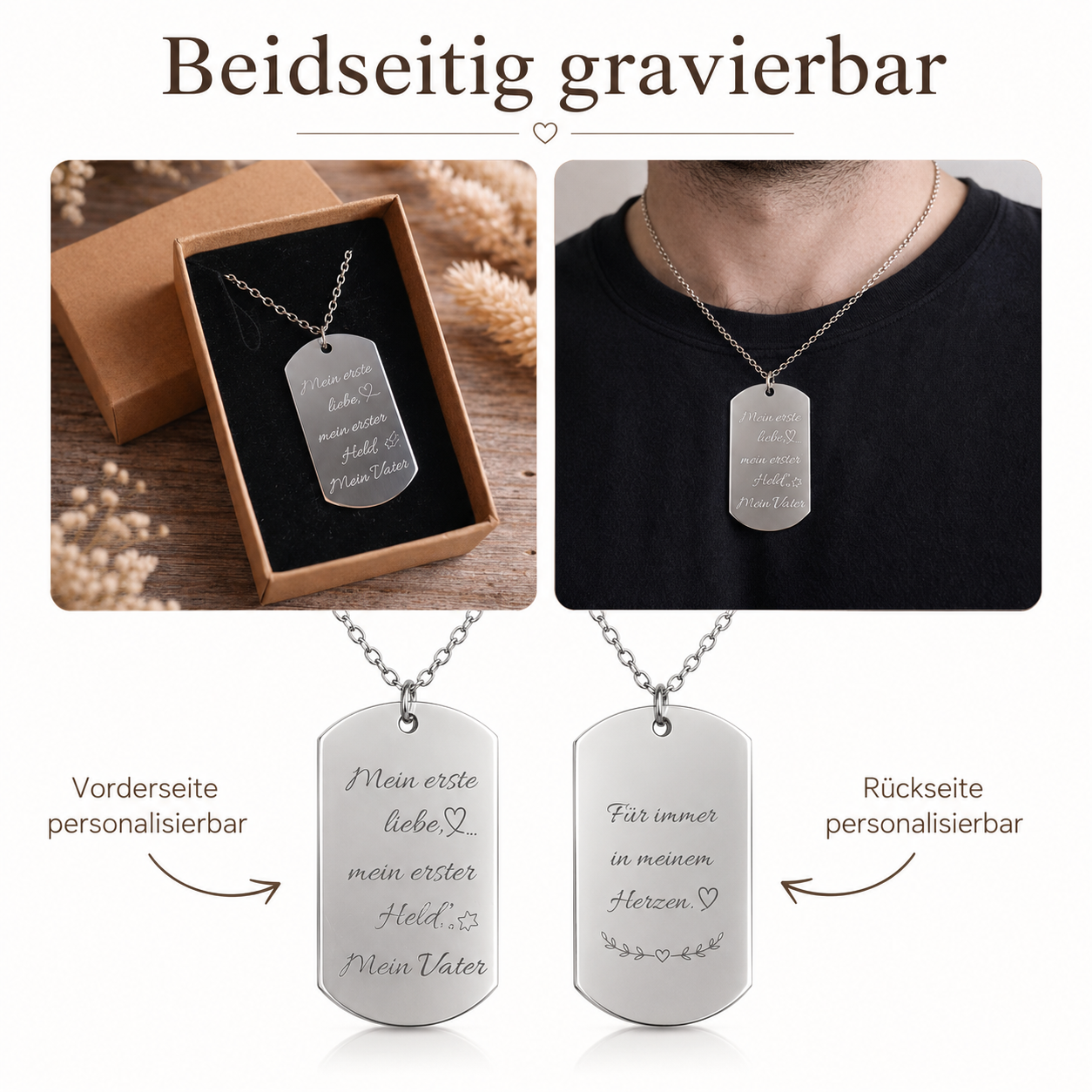 Collier personnalisé avec prénom - Modèle Ben