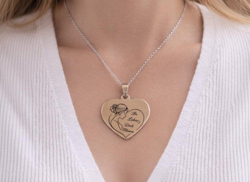 Personalisierte Edelstahl Halskette Stephanie mit Gravur