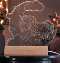 Personalisiertes LED Nachtlicht Nachtlicht Einhorn mit Namen