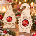 Weihnachtswichtel aus Holz mit Namen – Schokoladenhalter
